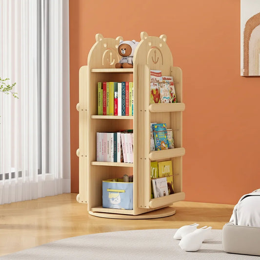 Montessori Rotating Kids Bookshelf