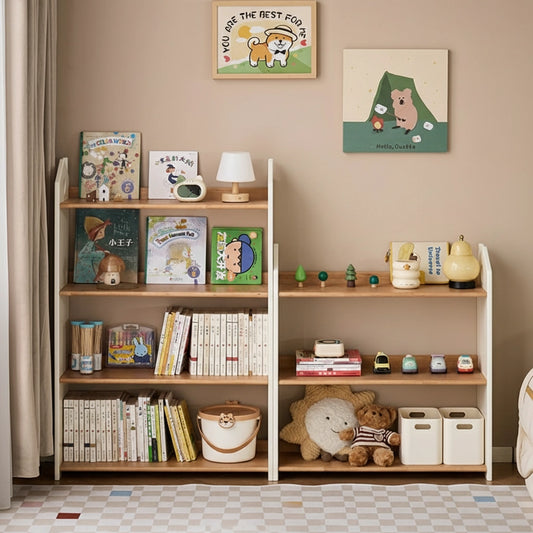 Solid Wood House-Shaped Kids Bookshelf