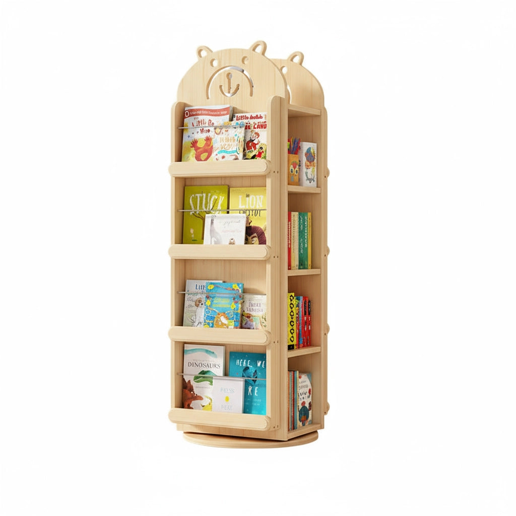 Montessori Rotating Kids Bookshelf