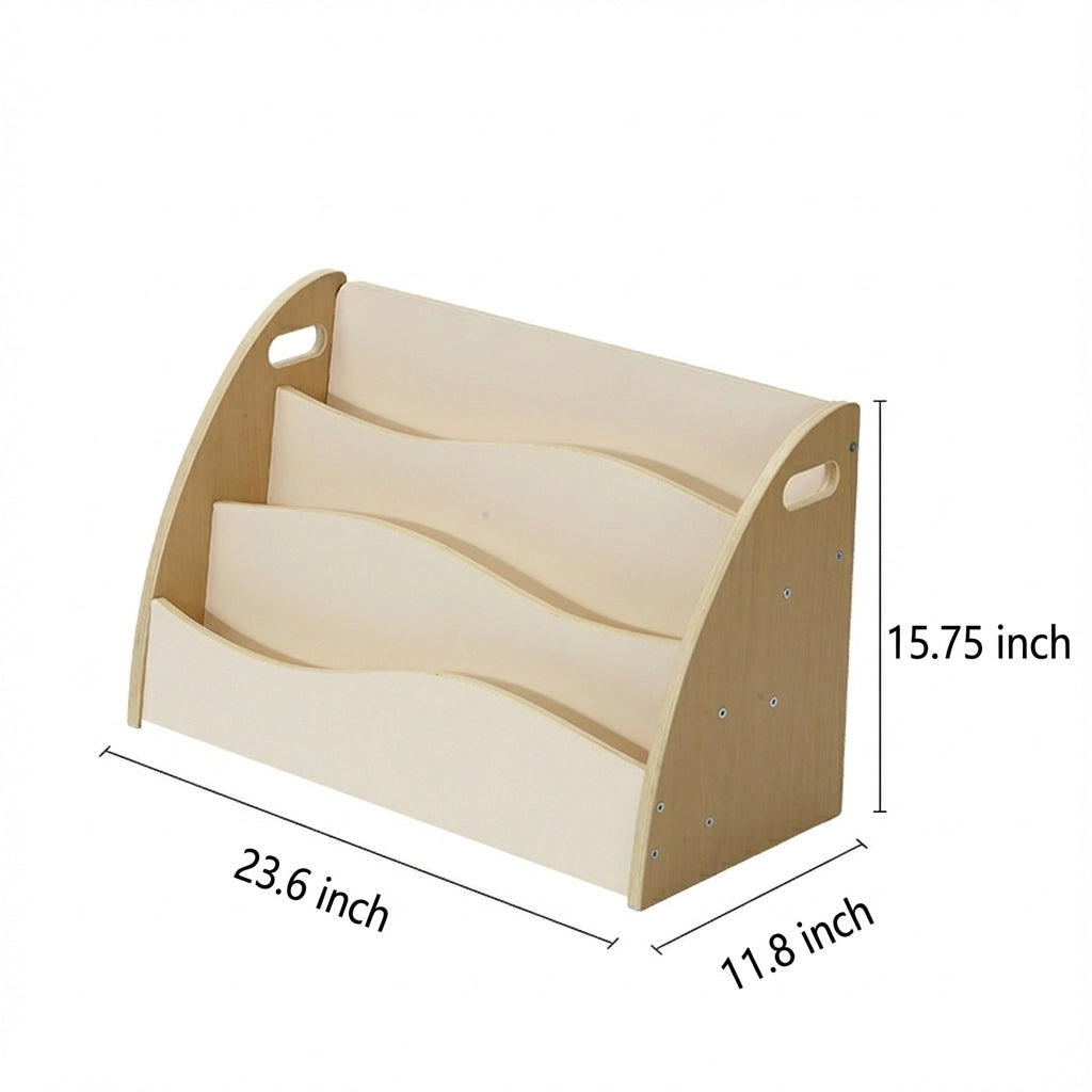Front-Facing Montessori Baby Bookshelf, Plywood