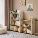 House-Shaped Kids Bookshelf, Solid Rubberwood