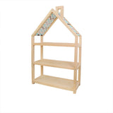 House-Shaped Montessori Toy Shelf, Solid Pine