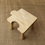 Interlocking Puzzle Stool for Kids, Solid Wood
