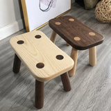 Minimalist Kids Low Stool, Solid Wood