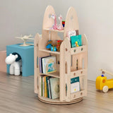 Rocket Rotating Bookshelf & Toy Organizer, Solid Pine