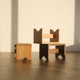 Solid Wood Kids Low Stool & Shoe Changing Bench