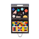 Toddler Building Blocks and Dominoes Set, Solid Beech Wood