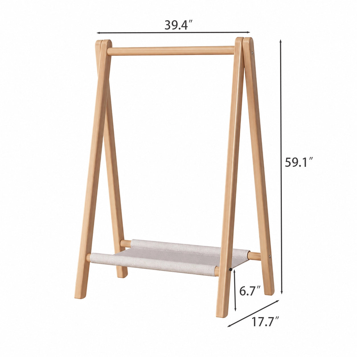 Children's Clothing Rack, Solid Pine