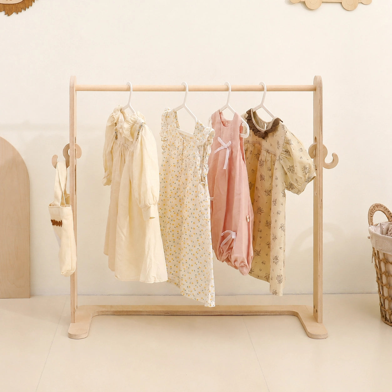 Toddler Clothing Rack & Open Wardrobe, Marine Plywood