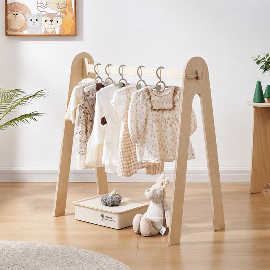 Low-Profile Toddler Garment Rack, Marine Plywood