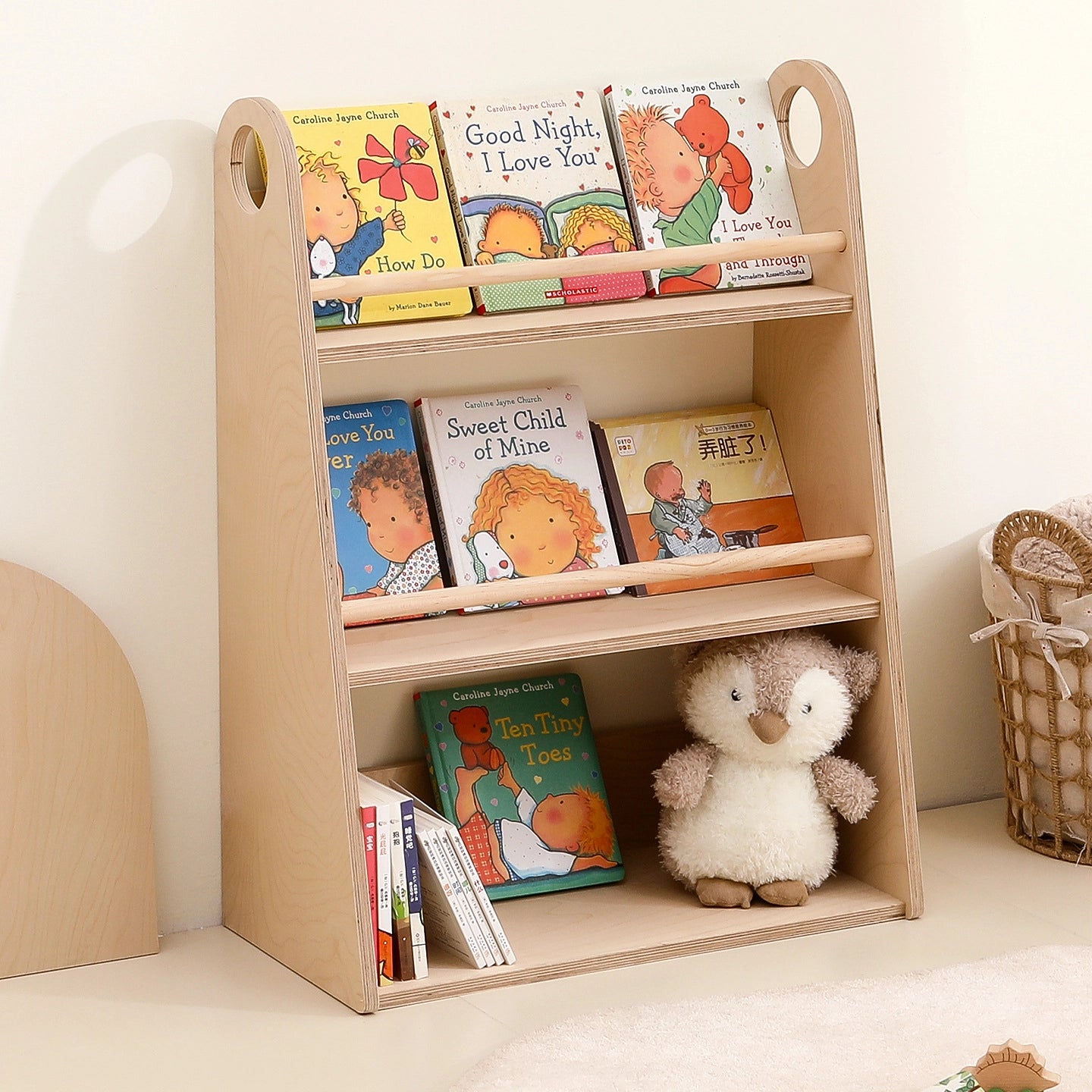 Montessori Face-Out Toddler Bookshelf, Marine-grade Plywood