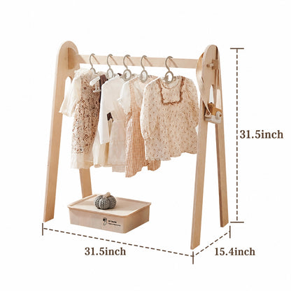 Low-Profile Toddler Garment Rack, Marine Plywood