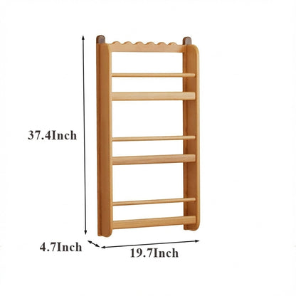 Front-Facing Montessori Wall Bookshelf, Solid Beech Wood