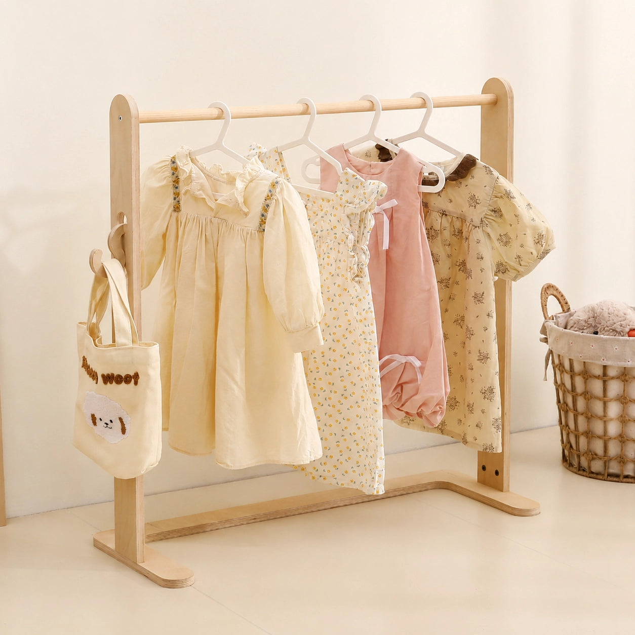 Toddler Clothing Rack & Open Wardrobe, Marine Plywood