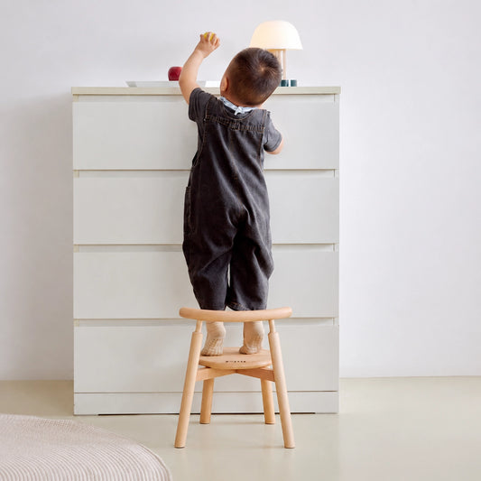 Curved Backrest Toddler Chair, Solid Beech Wood