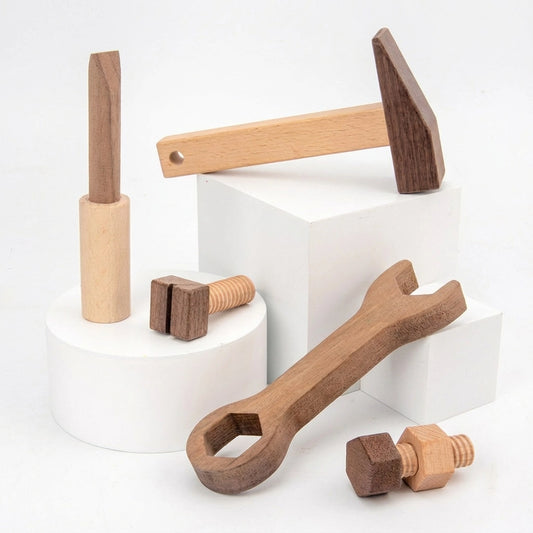 Montessori Kids Tool Box, Solid Beech Wood