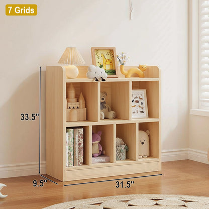 Montessori Kids Storage Cabinet, Solid Pine