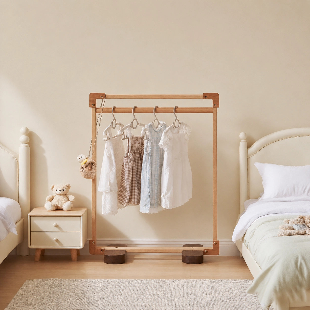 Children’s Clothing Rack, Solid Beech Wood