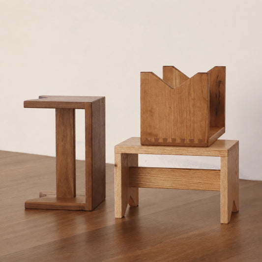 Solid Wood Kids Low Stool & Shoe Changing Bench