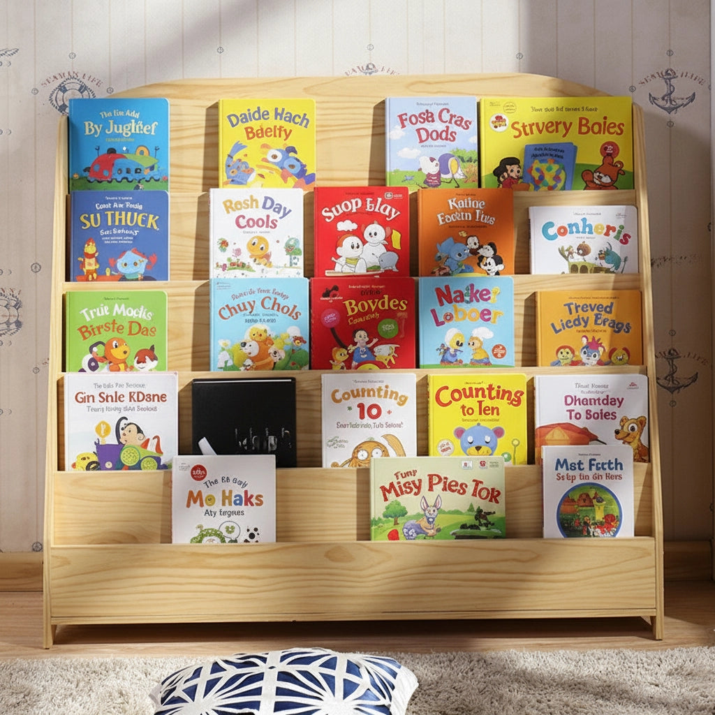 Albizia Montessori Book Display Shelf