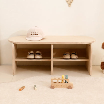 Kids Wooden Shoe Storage Bench, Marine Plywood