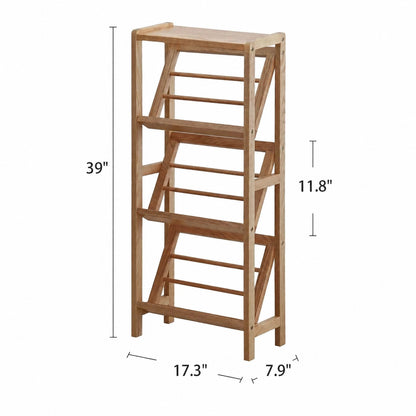 Slanted Solid Wood Shoe Rack, Solid Beech Wood