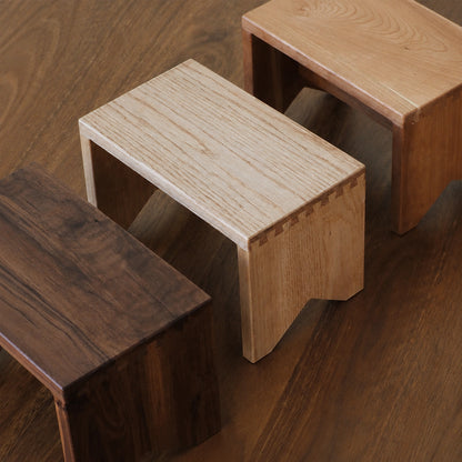 Solid Wood Kids Low Stool & Shoe Changing Bench