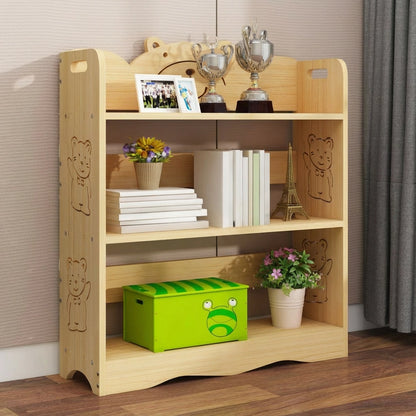 Vertical Kids Bookshelf, Solid Pine