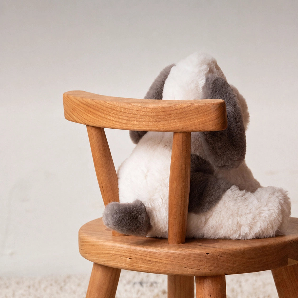 Toddler Chair with Curved Backrest, Solid Wood