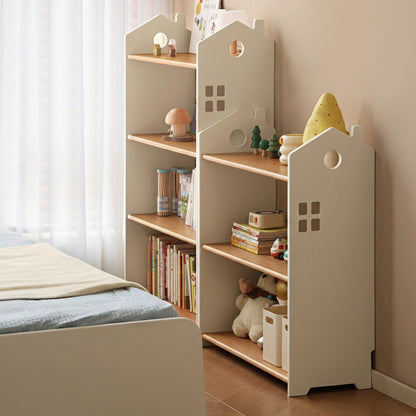 House-Shaped Kids Bookshelf, Solid Rubberwood