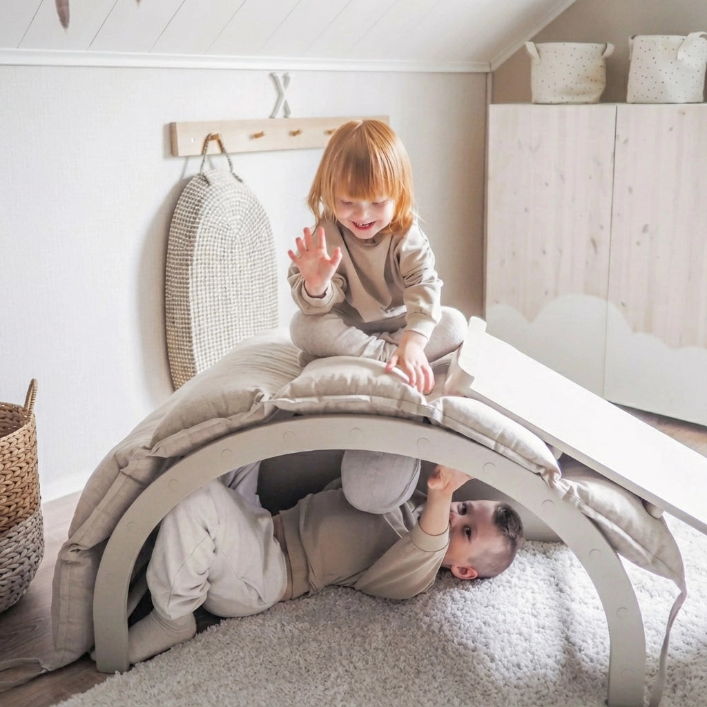 Montessori Wooden Rocker & Climbing Arch