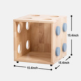 House-Shaped Modular Kids Bookshelf, Solid Rubberwood