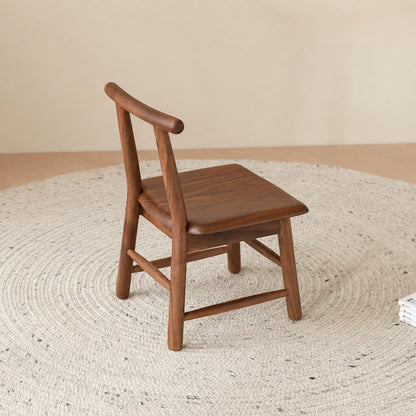 Solid Wood Kids Backrest Chair and Low Stool