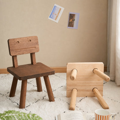 Robot Toddler Chair with Adjustable Backrest, Solid Rubber Wood