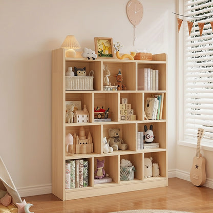 Montessori Kids Storage Cabinet, Solid Pine
