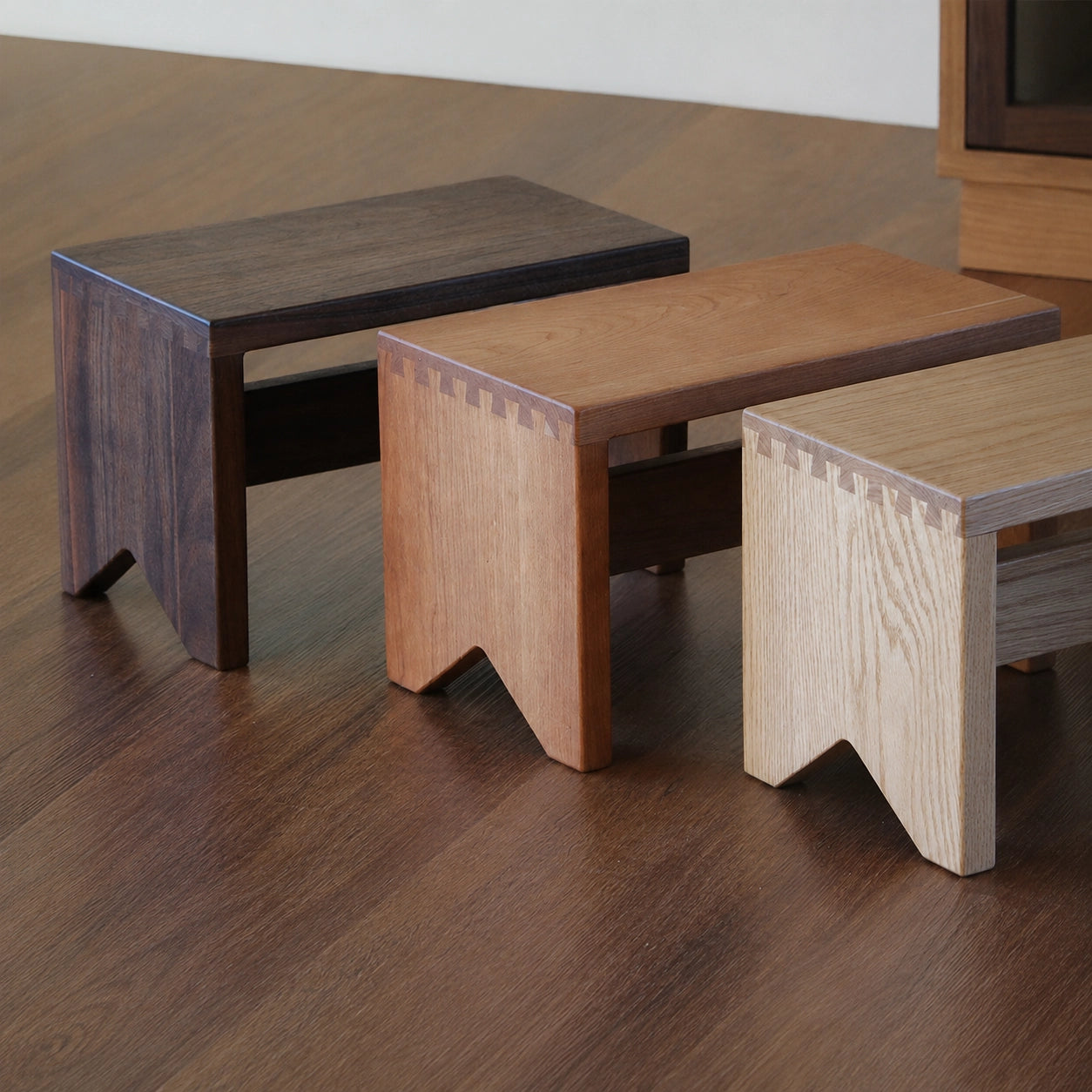 Solid Wood Kids Low Stool & Shoe Changing Bench