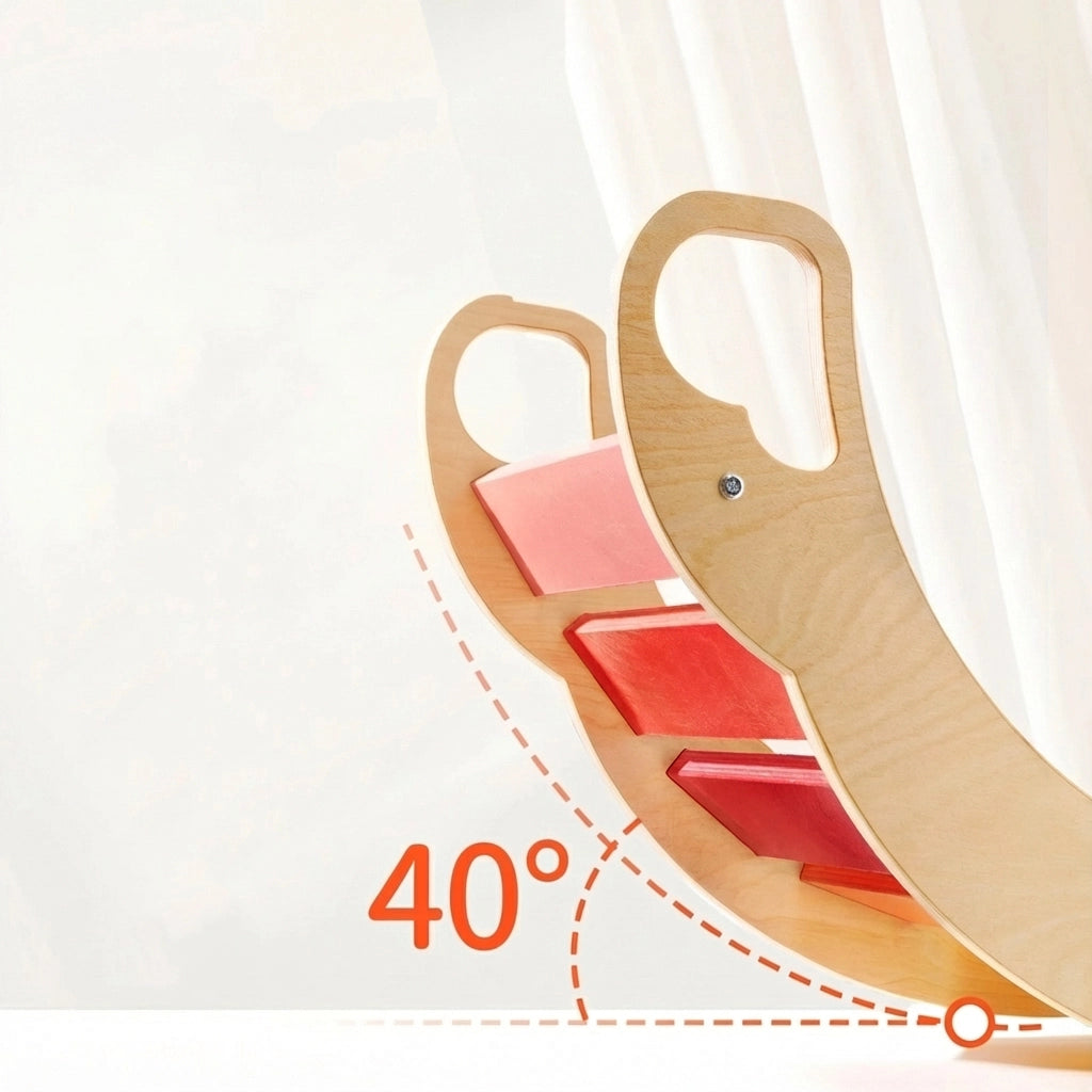 Montessori Climbing Arch and Rocker, Eucalyptus Plywood