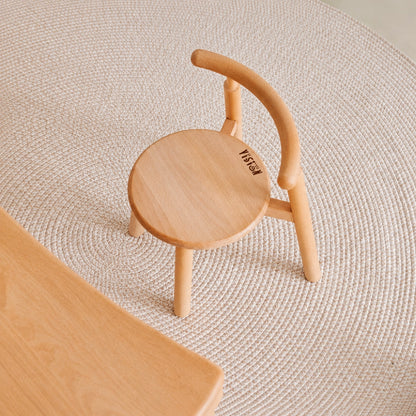 Curved Backrest Toddler Chair, Solid Beech Wood