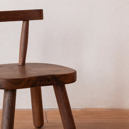 Toddler Chair with Curved Backrest, Solid Wood