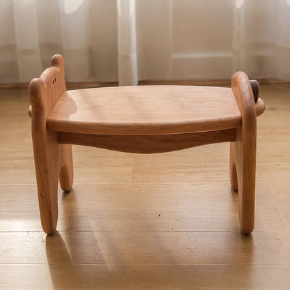 Toddler Assembly Bear Stool, Solid Cherry Wood