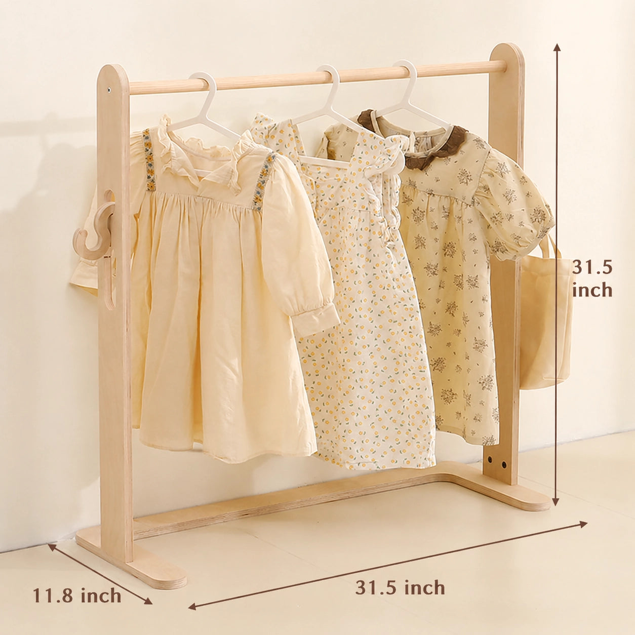 Toddler Clothing Rack & Open Wardrobe, Marine Plywood