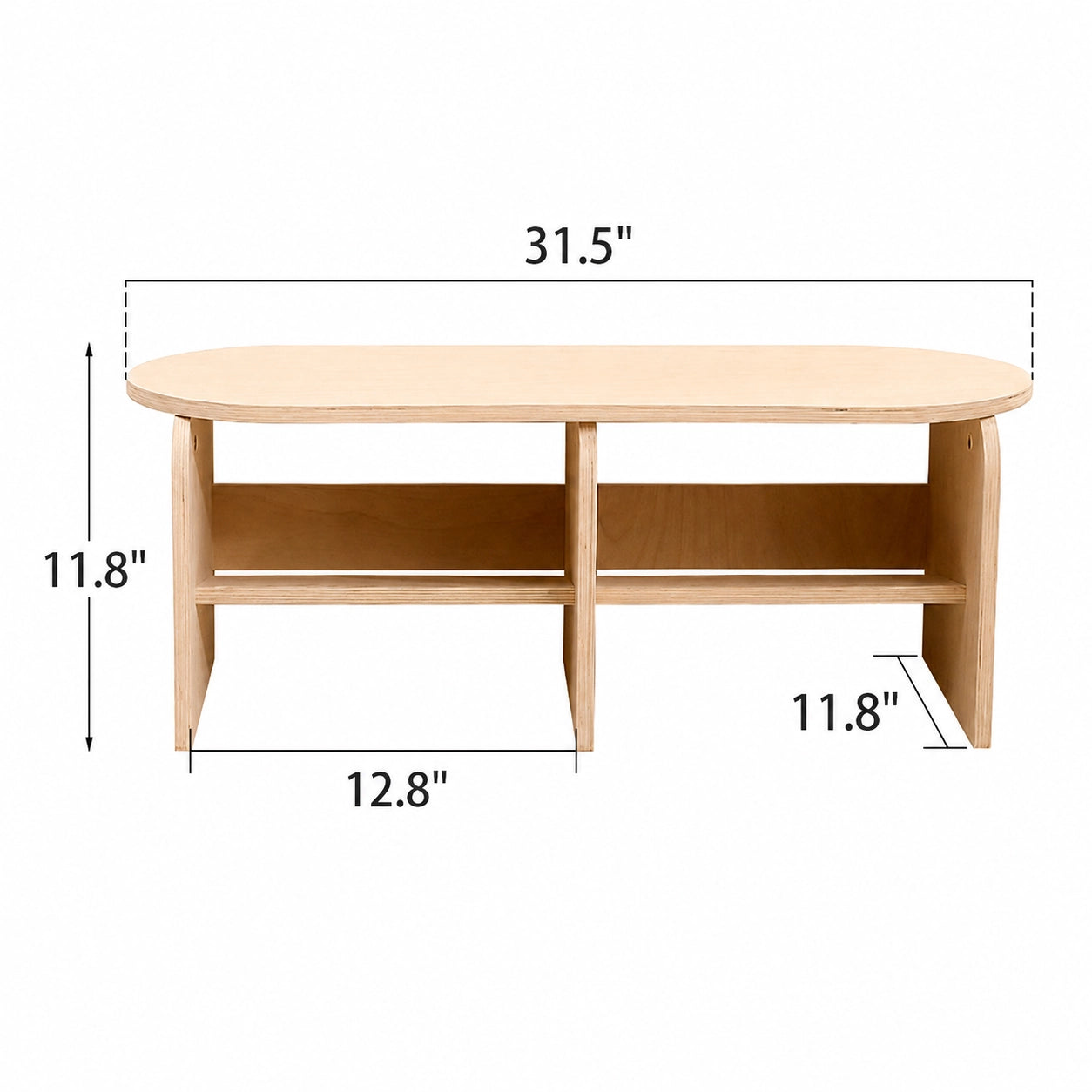 Kids Wooden Shoe Storage Bench, Marine Plywood