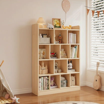 Montessori Kids Storage Cabinet, Solid Pine