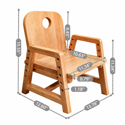 Adjustable Toddler Chair, Solid Beech Wood