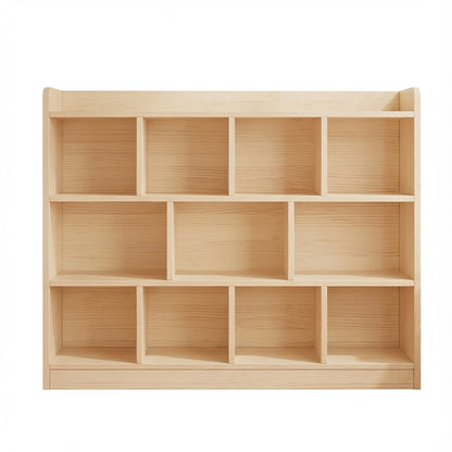 Montessori Kids Storage Cabinet, Solid Pine