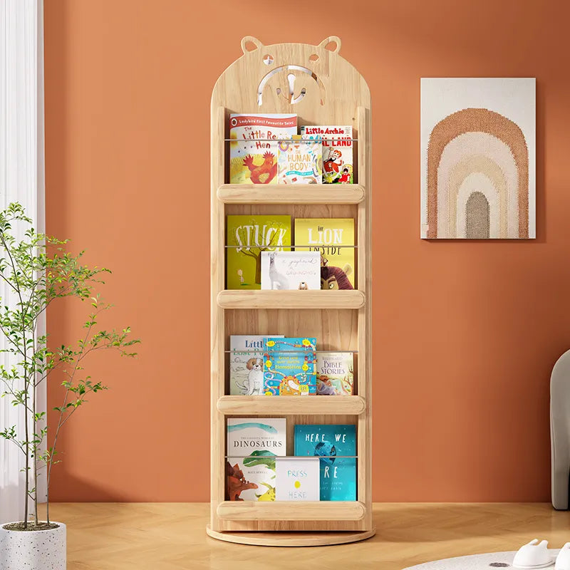 Montessori Rotating Kids Bookshelf