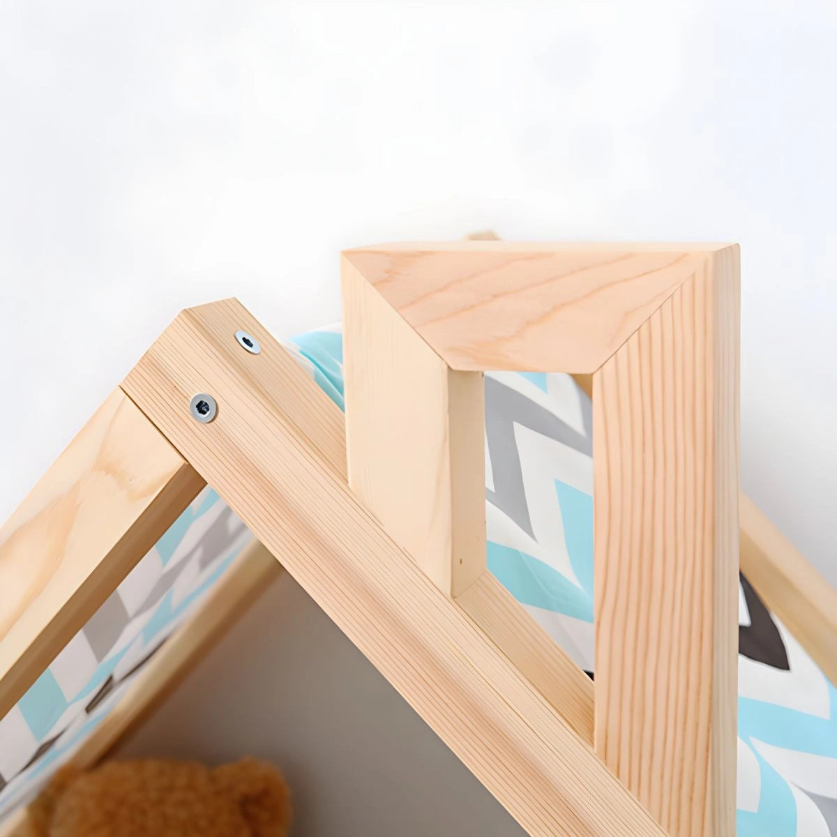 House-Shaped Montessori Toy Shelf, Solid Pine