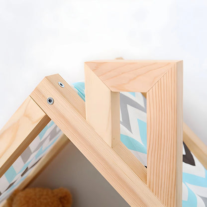 House-Shaped Montessori Toy Shelf, Solid Pine