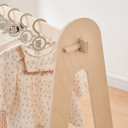 Low-Profile Toddler Garment Rack, Marine Plywood