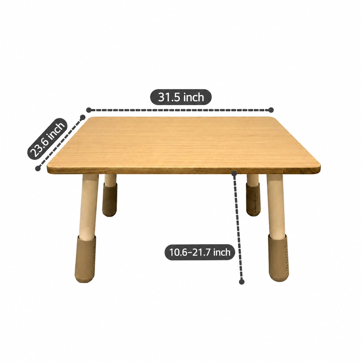 Height Adjustable Toddler Table and Chair Set, Solid Wood